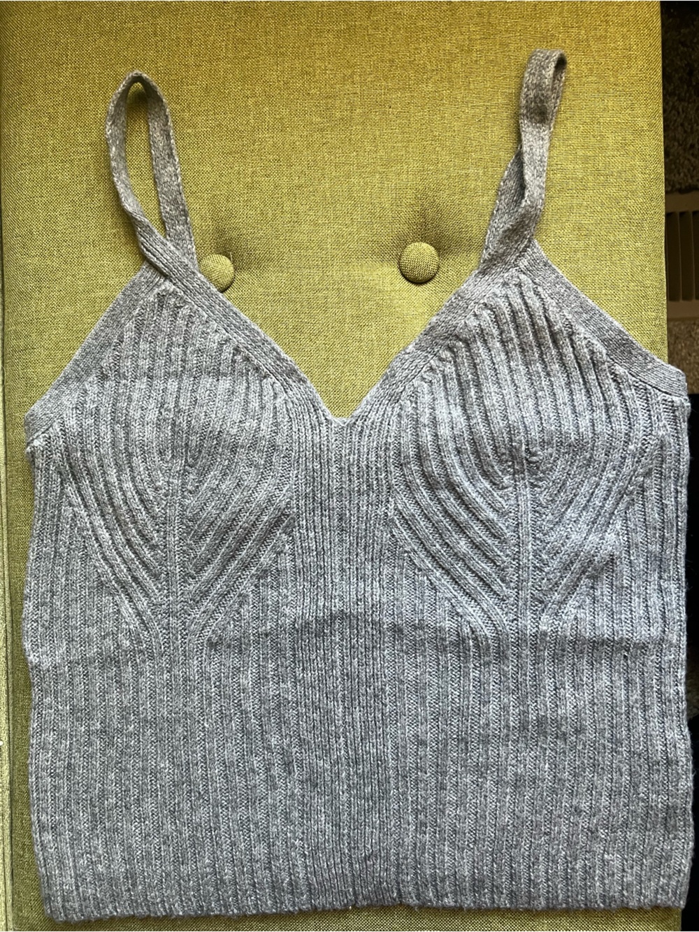 Auden Ribbed Top in Gray Size Medium NWT
